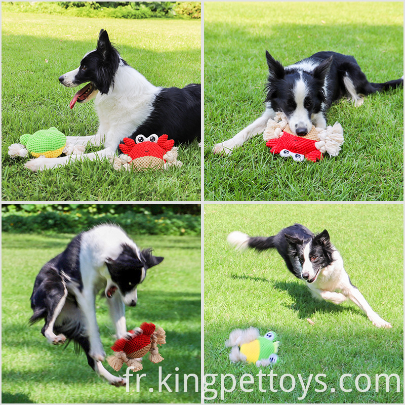 Crab Corduroy Fabric Plush Pet Toy